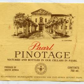 Paarl Pinotage Label [n.d.]