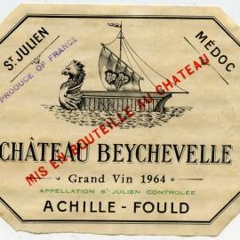St. Julien Chateau Beychevelle Label (1964)