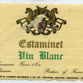 Cosmann Freres and Cie Vin Blanc Label [n.d.]