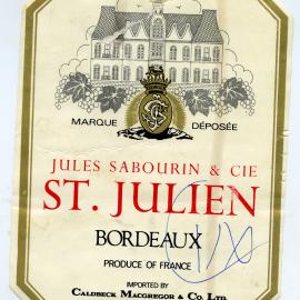 St. Julien Bordeaux Label [n.d.]