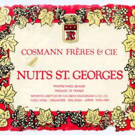 Cosmann Freres and Cie Nuits St. Georges Label [n.d.]