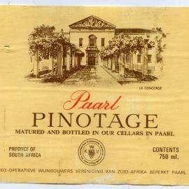 Paarl Pinotage Label [n.d.]