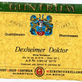 Guntrum Dexheimer Doktor Label [n.d.]