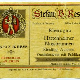 Stefan B. Ress Hattenheimer Nussbrunnen Label [n.d.]