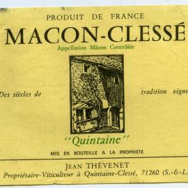 Jean Thevenet Macon-Clesse Label [n.d.]