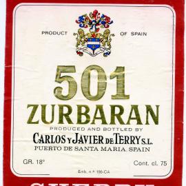 Carlos y Javier de Terry S.L. Cream Sherry Label [n.d.]