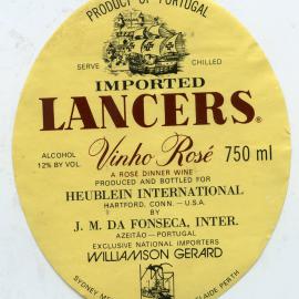 Lancers Vinho Rose Label [n.d.]
