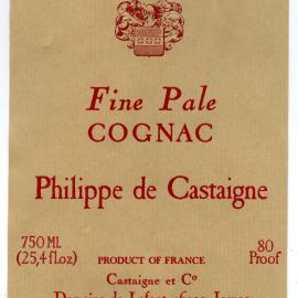Philippe de Castaigne Fine Pale Cognac Label [n.d.]