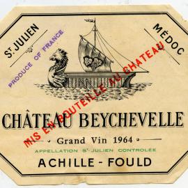 Chateau Beychevelle Medoc Label (1964)