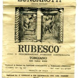 Lungarotti Rubesco Label [n.d.]