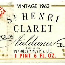 Auldana Cellars Claret Label (1963)
