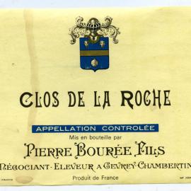 Pierre Bouree Fils Clos De La Roche Label [n.d.]