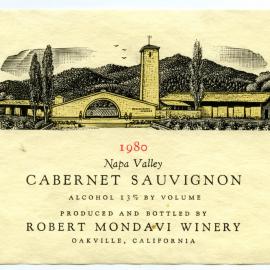 Robert Mondavi Cabernet Sauvignon Label (1980)