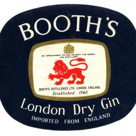 Booth's London Dry Gin Label [n.d.]