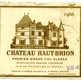 Clarence Dillon Chateau Haut-Brion Label (1966)