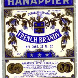 Hanappier French Brandy Label [n.d.]