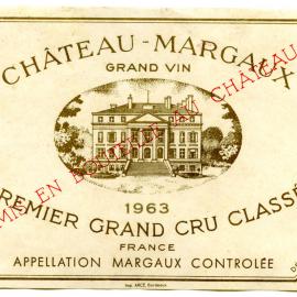 Chateau-Margaux Premier Grand Cru Classe Label (1963)