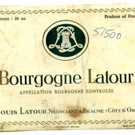 Louise Latour Bourgogne Latour Label [n.d.]