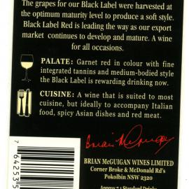 McGuigan The Black Label Label (2000)