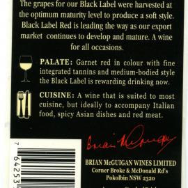 McGuigan The Black Label Label (2000)