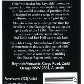 Reynolds Vineyards Chardonnay Label (2000)