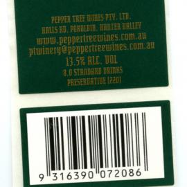 Pepper Tree Wines Mulberry Row Label (2001)