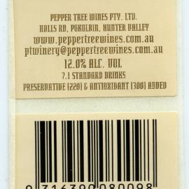Pepper Tree Wines Frost Hollow Label (2001)