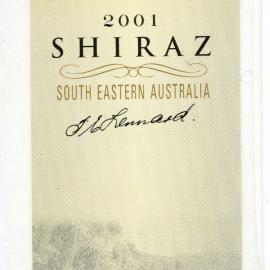 Lennard's Crossing Shiraz Label (2001)