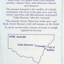Reynolds Shiraz Label (2001)
