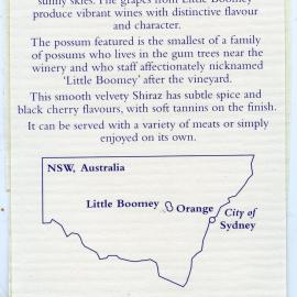Reynolds Shiraz Label (2001)