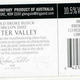 Glenguin Semillon Label (2002)