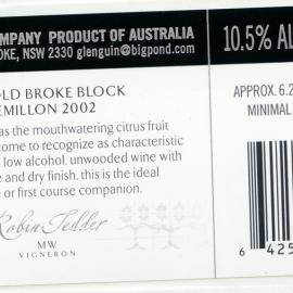 Glenguin Semillon Label (2002)