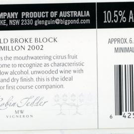 Glenguin Semillon Label (2002)