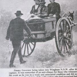 Jimmy Governor being taken into Wingham NSW after his capture - arrest of outlaw who had terrorised NSW for 3 months