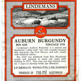 Lindeman's Auburn Burgundy Label (1970)