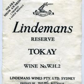Lindemans Tokay Label (n.d)
