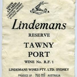 Lindemans Tawny Port Label [n.d.]