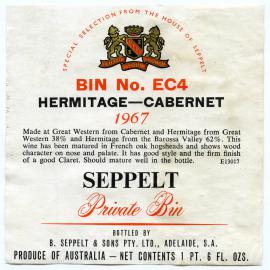 Seppelt Vineyards Label (1967)