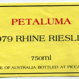 Petaluma Piccadilly S.A. Label (1979)