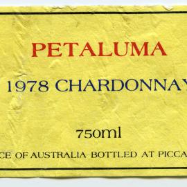 Petaluma Piccadilly S.A. Label (1978)