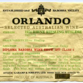 Orlando Barossa Valley  (1974)