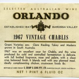 Orlando Barossa Valley  (1967)