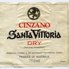 Cinzano Santa Vittoria Label [n.d.]