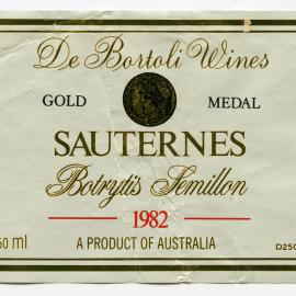 De Bortoli Wines Label (1982)
