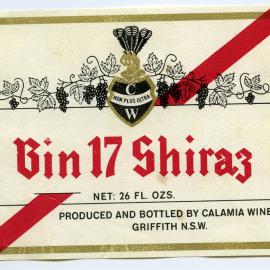 Calamia Wines Griffith Label [n.d.]