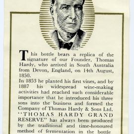 Thomas Hardy and Sons Pty. Ltd. Label [n.d.]