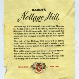 Thomas Hardy and Sons Pty. Ltd. Label [n.d.]