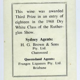 H.G Brown and Sons Label [n.d.]