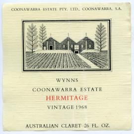 Wynns Coonawarra Estate Label (1968)
