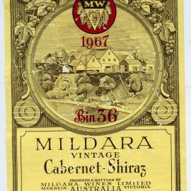 Mildara Wines Coonawarra Label (1967)